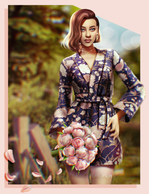The Sims 4 peonies lookbook by emmibouquet