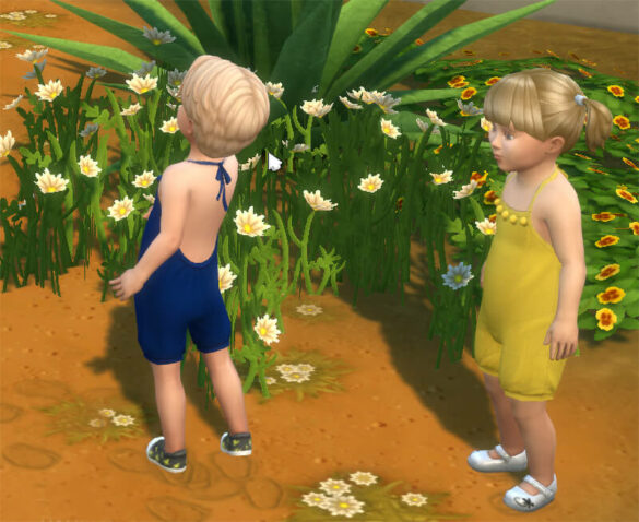 The Sims 4 Pom Pom Short Overalls 3 Variations