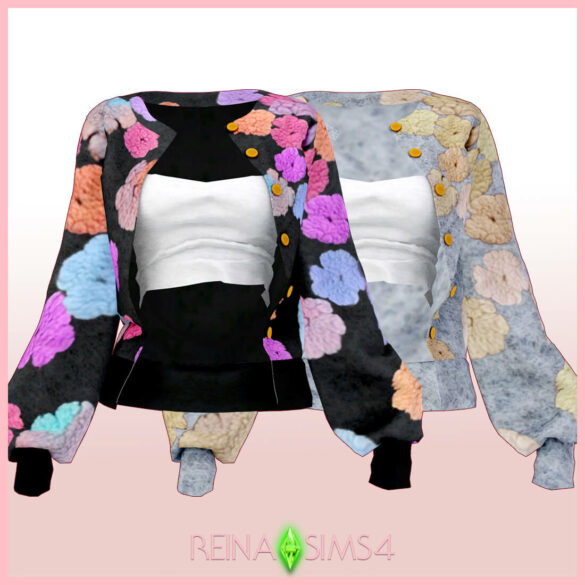The Sims 4 reinats4flower cardigan