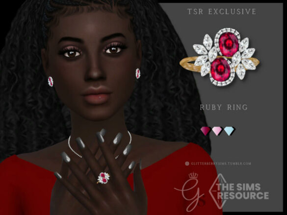 The Sims 4 Ruby Ring by Glitterberryfly