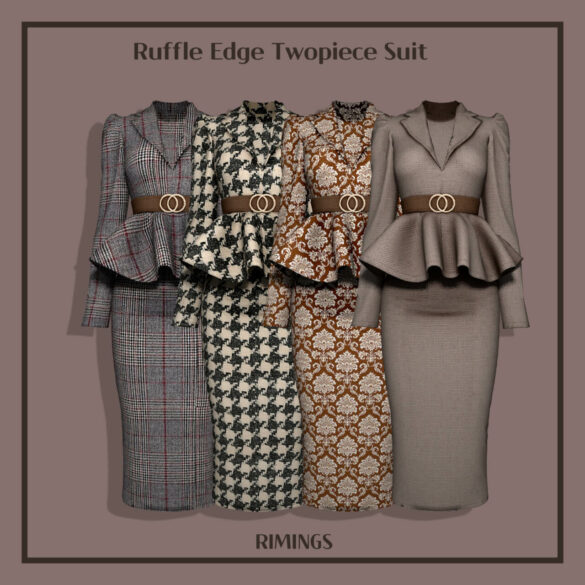 The Sims 4 Ruffle Edge Twopiece Suit at RIMINGs