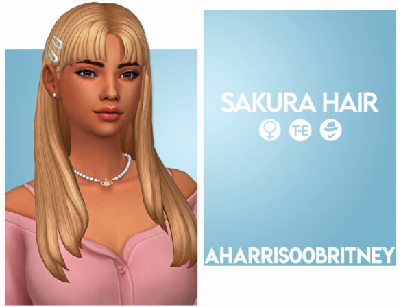 The Sims 4 Sakura Hair at AHarris00Britney