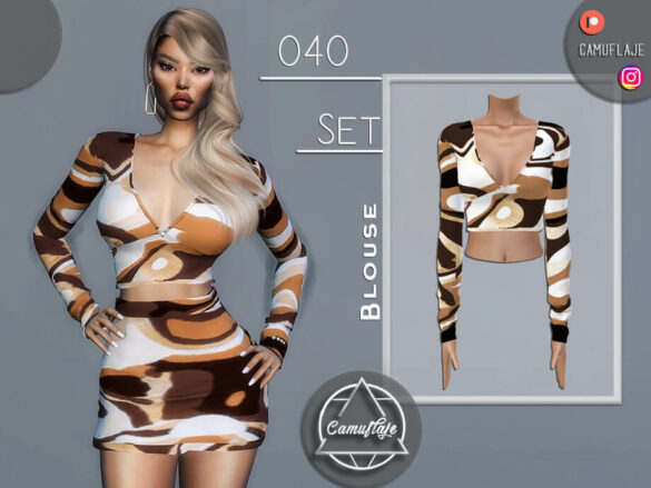 The Sims 4 SET 040 – Blouse by Camuflaje
