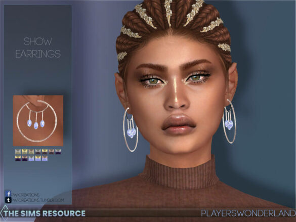 The Sims 4 Show Earrings by PlayersWonderland