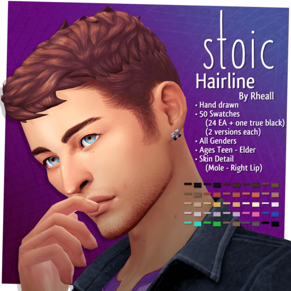 The Sims 4 stoic hairline