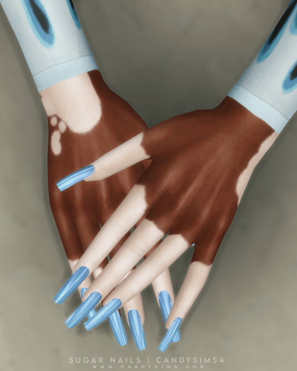 The Sims 4 sugar nails a very very long nails