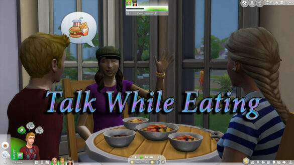 The Sims 4 Talk While Eating