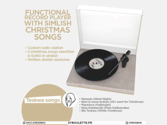 The Sims 4 Teskwa Songs Record Player by Syboubou