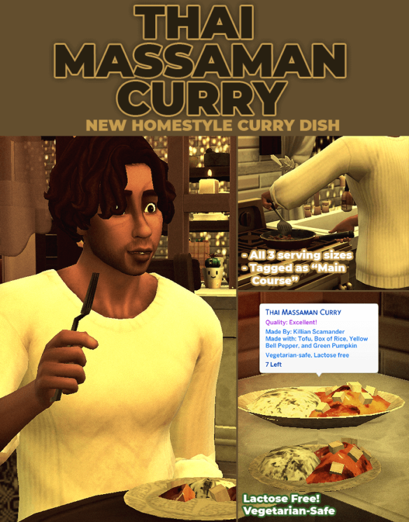 The Sims 4 Thai Massaman Curry – New Custom Recipe