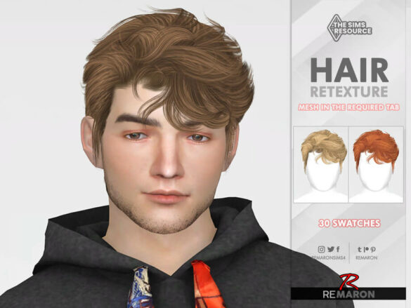 The Sims 4 TO0929 Hair Retexture by remaron - The Sims Game