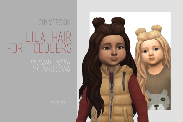 The Sims 4 toddler hair conversion lila