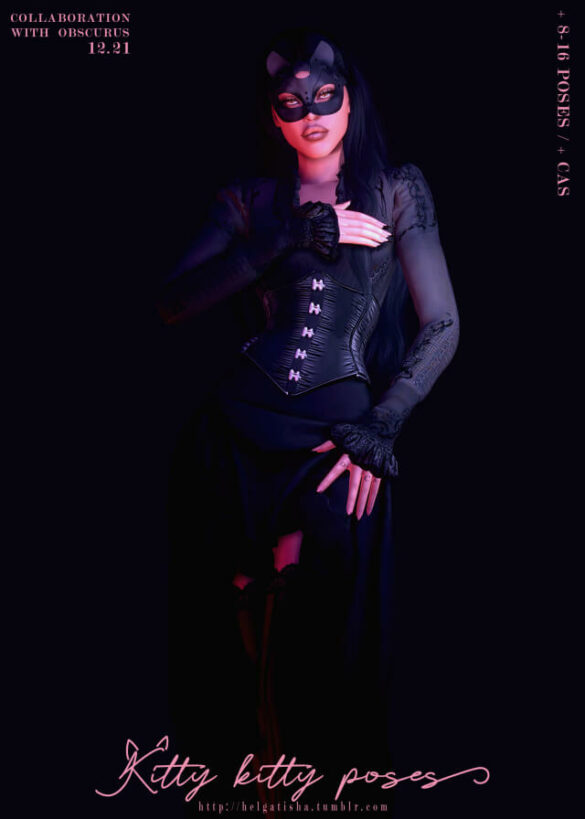 Sims 4 Kitty kitty poses Pose Pack CAS