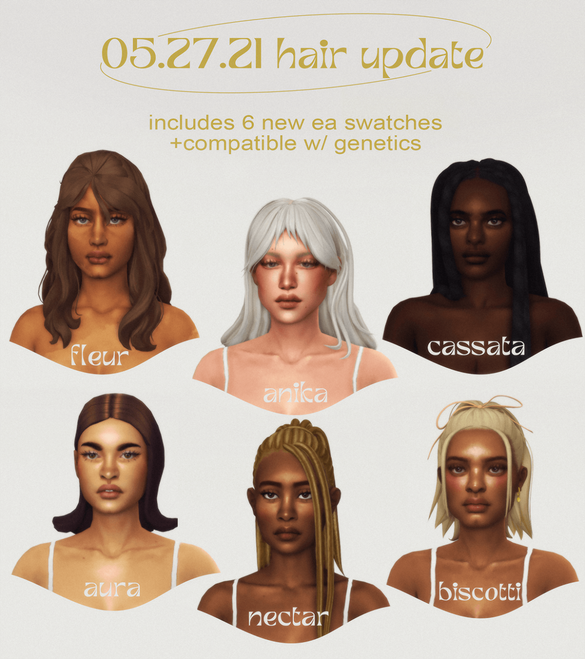 The Sims 4 updated hair