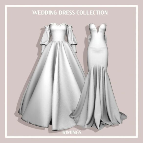 The Sims 4 Wedding Dress Set at RIMINGs - The Sims Game