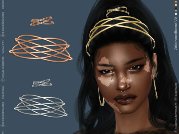 The Sims 4 Zola headband V2 by sugar owl