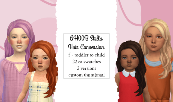 The Sims 4 ah00b stella hair conversion - The Sims Game
