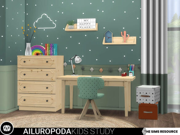 The Sims 4 Ailuropoda Kids Study by wondymoon