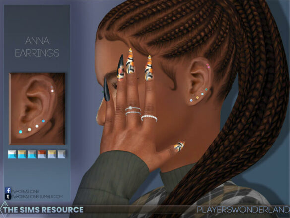 The Sims 4 Anna Earrings L by PlayersWonderland