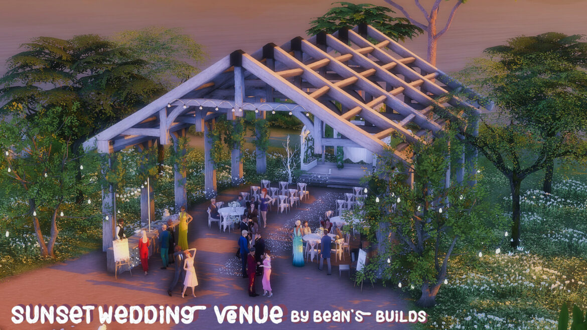The Sims 4 beansbuilds sunset wedding venue built