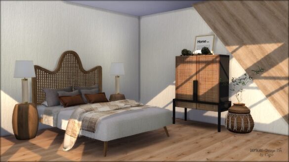 Bed, Blanket, Basket, Sidetable and Dresser DOMICILE