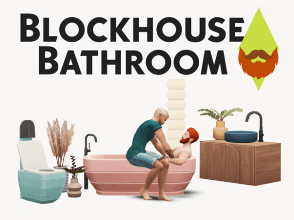 The Sims 4 Blockhouse Bathroom by Kiwisim4