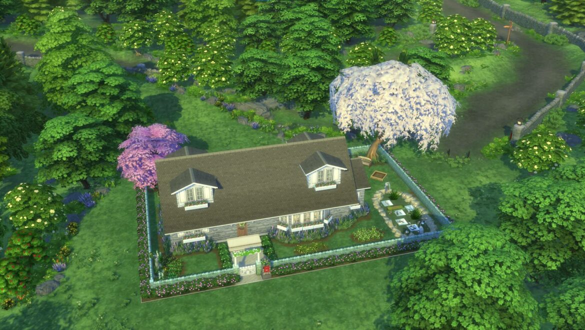 The Sims 4 Blossom Cottage 2 bed 1 bath no cc