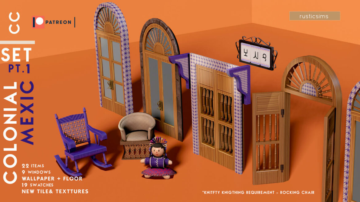 The Sims 4 COLONIAL MEXIC – SET at RUSTIC SIMS
