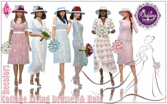 Cottage Living Wedding Dresses Hats at Annett
