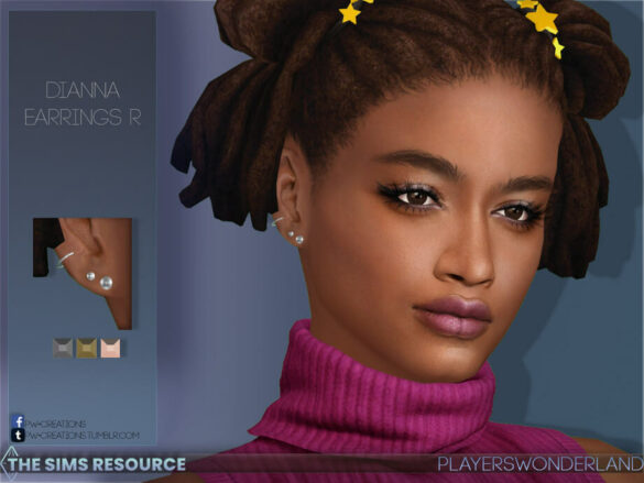 The Sims 4 Dianna Earrings R by PlayersWonderland