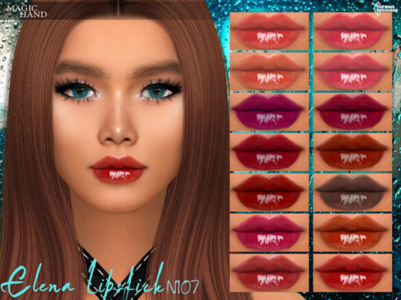 The Sims 4 Elena Lipstick N107 by MagicHand at TSR