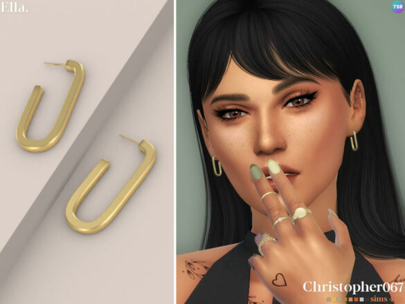 The Sims 4 Ella Earrings by christopher067