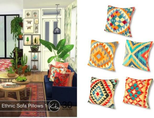 The Sims 4 Ethnic Sofa Pillows 1 at Ktasims