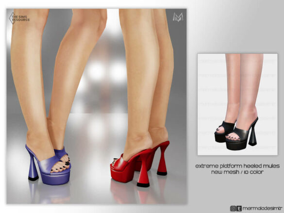 Extreme Platform Heeled Mules S03 by mermaladesimtr