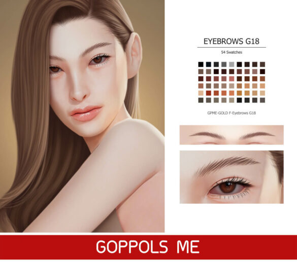 The Sims 4 F-Eyebrows G18 at GOPPOLS Me