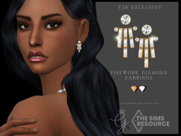 Firework Diamond Earrings by Glitterberryfly from