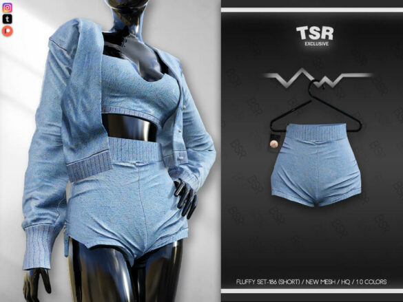The Sims 4 FLUFFY SET-186 (SHORT) BD626 by busra-tr