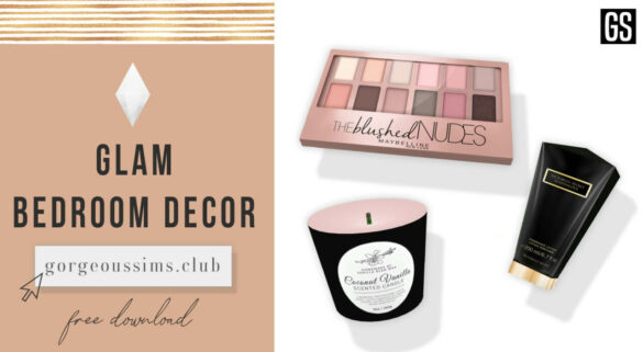 The Sims 4 Glam Bedroom Decor at Gorgeous Sims