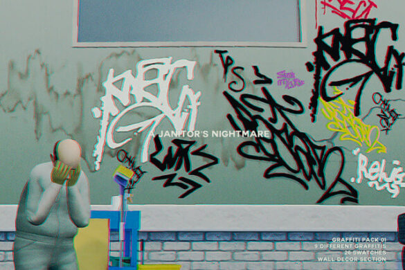 The Sims 4 graffiti pack 001 9 different designs 26