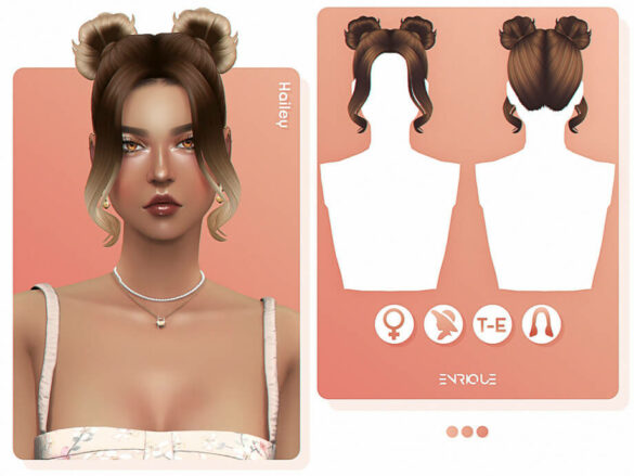 The Sims 4 Hailey Hairstyle by Enriques4