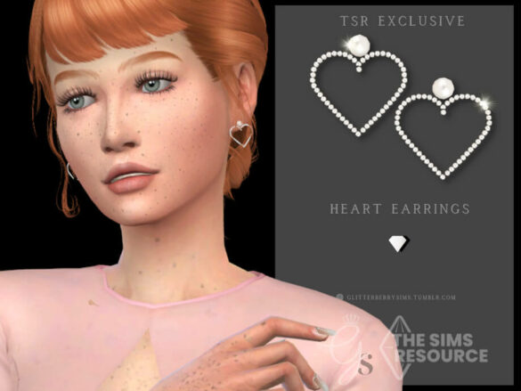 Heart Pearl Earrings by Glitterberryfly