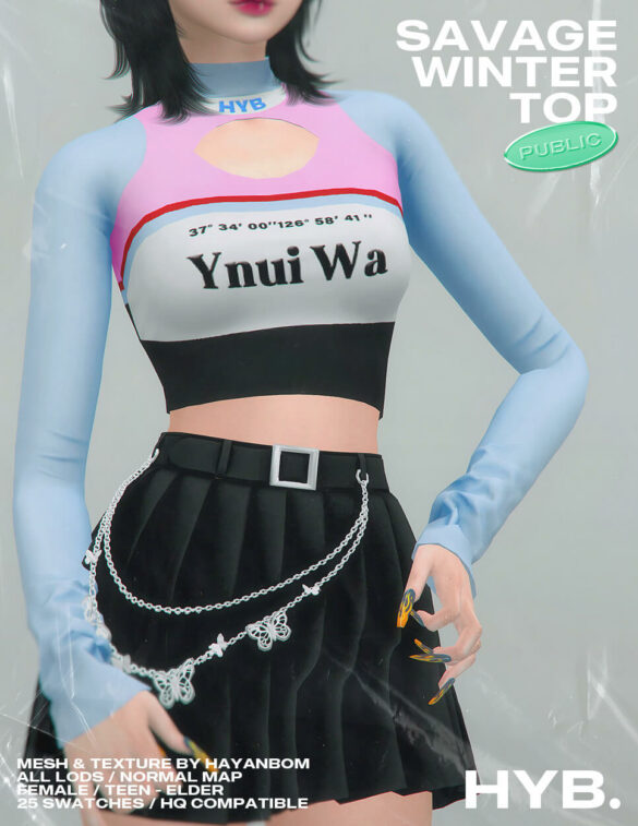 The Sims 4 hyb savage winter top