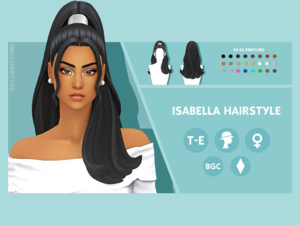 The Sims 4 Isabella Hairstyle by simcelebrity00