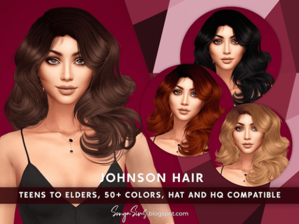The Sims 4 Johnson Hair by SonyaSims