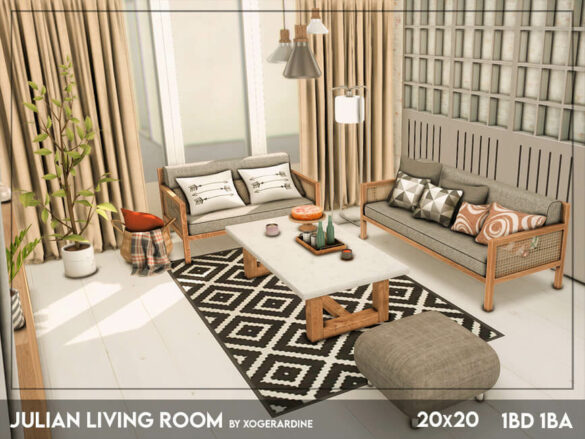 The Sims 4 Julian Living Room by xogerardine