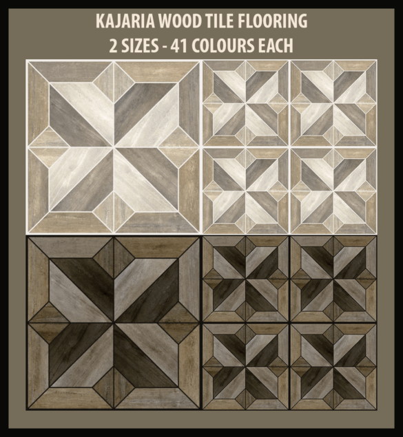 Kajaria Wood Tile Flooring 2 Sizes 41 Colours Each