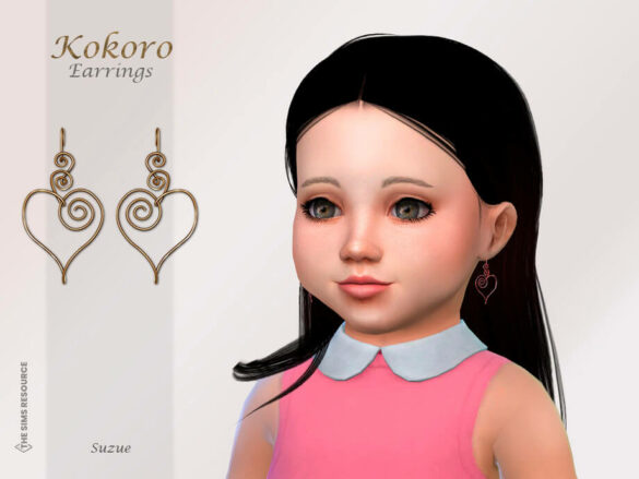 The Sims 4 Kokoro Earrings Toddler by Suzue