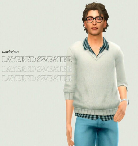 The Sims 4 layered sweater top