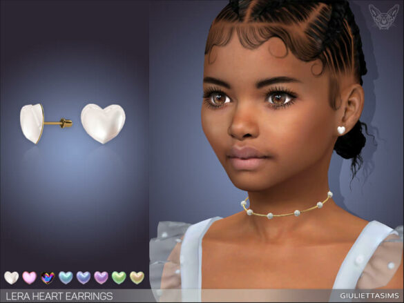 Lera Heart Earrings For Kids by feyona
