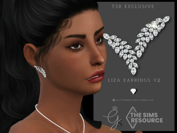 The Sims 4 Liza Earrings V2 by Glitterberryfly
