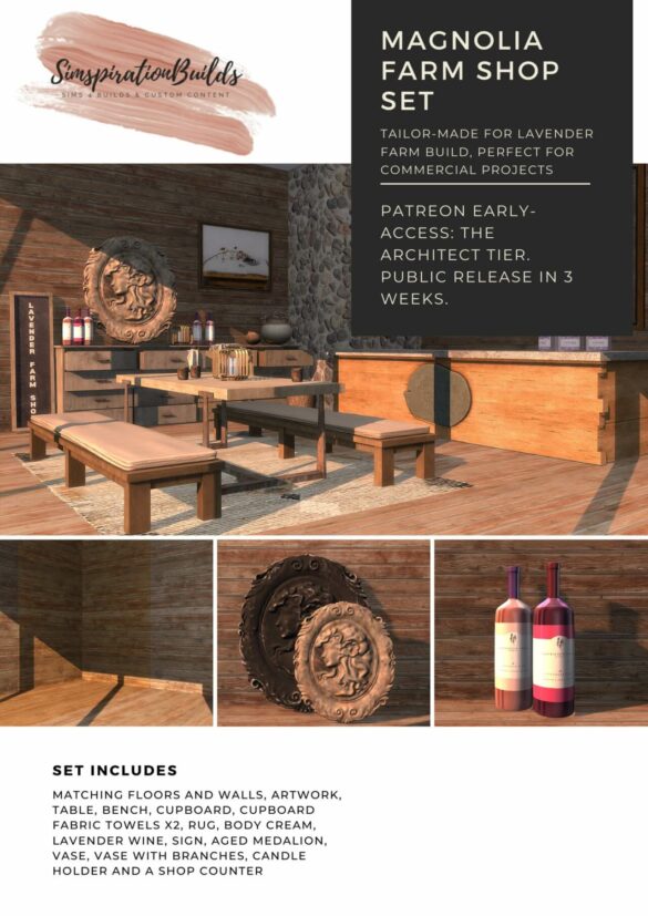 Magnolia Farm Shop Set at Simspiration Builds